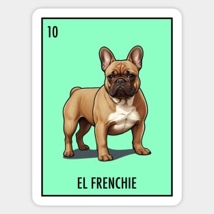 Mexican Loteria Card Tan French Bulldog Sticker